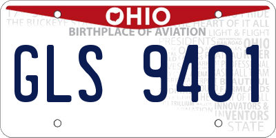 OH license plate GLS9401