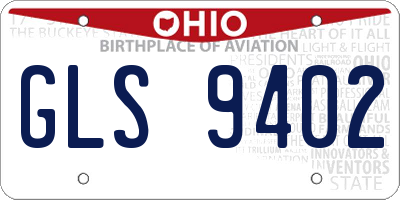 OH license plate GLS9402