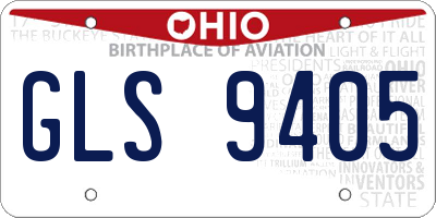 OH license plate GLS9405