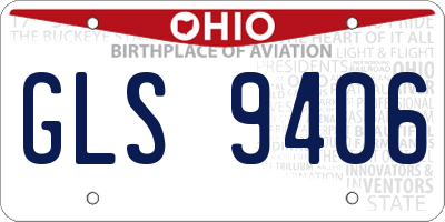OH license plate GLS9406