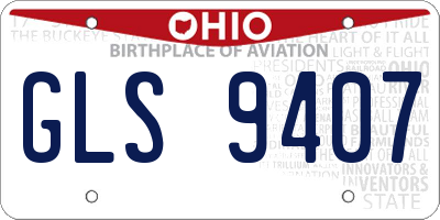 OH license plate GLS9407