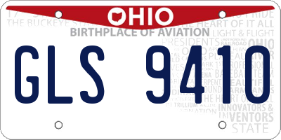 OH license plate GLS9410