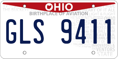 OH license plate GLS9411