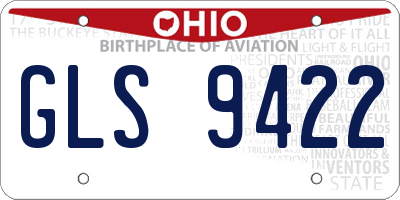 OH license plate GLS9422