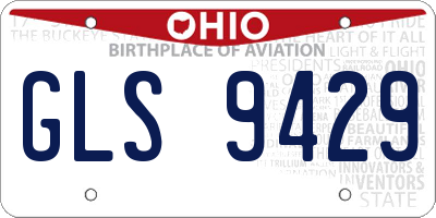 OH license plate GLS9429