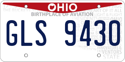 OH license plate GLS9430