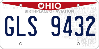 OH license plate GLS9432