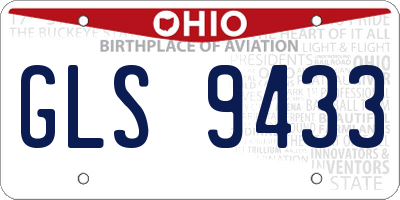 OH license plate GLS9433