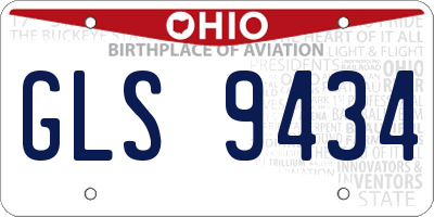 OH license plate GLS9434