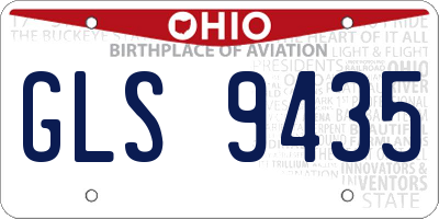 OH license plate GLS9435