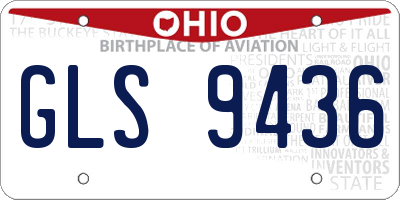 OH license plate GLS9436
