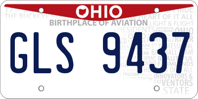 OH license plate GLS9437