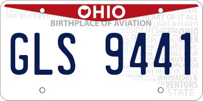 OH license plate GLS9441