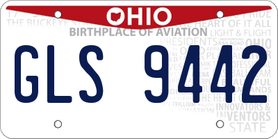 OH license plate GLS9442