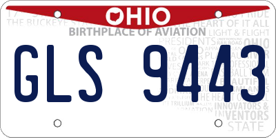OH license plate GLS9443