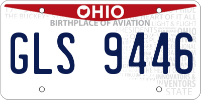 OH license plate GLS9446