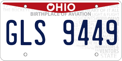 OH license plate GLS9449