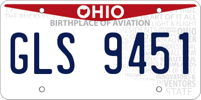 OH license plate GLS9451
