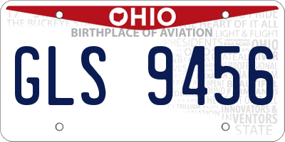 OH license plate GLS9456