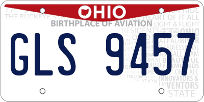 OH license plate GLS9457