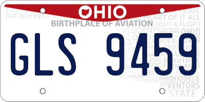 OH license plate GLS9459