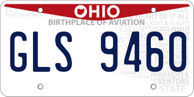 OH license plate GLS9460