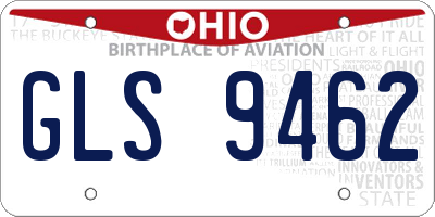 OH license plate GLS9462