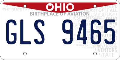 OH license plate GLS9465
