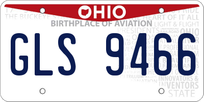 OH license plate GLS9466