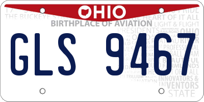 OH license plate GLS9467