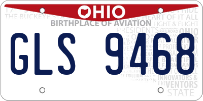 OH license plate GLS9468