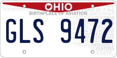 OH license plate GLS9472