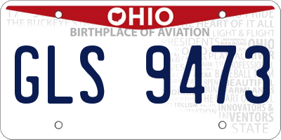 OH license plate GLS9473