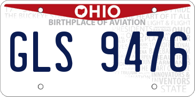 OH license plate GLS9476
