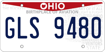 OH license plate GLS9480