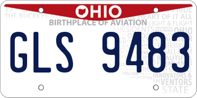 OH license plate GLS9483
