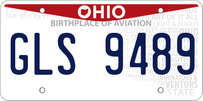 OH license plate GLS9489