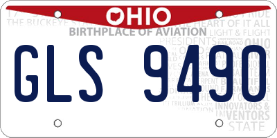 OH license plate GLS9490