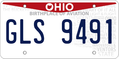 OH license plate GLS9491