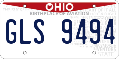 OH license plate GLS9494