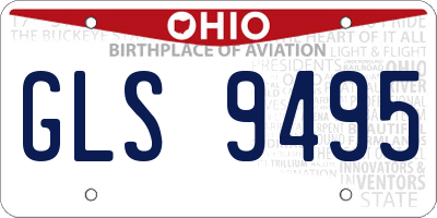 OH license plate GLS9495