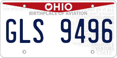 OH license plate GLS9496