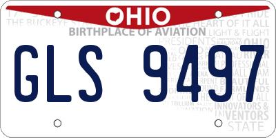 OH license plate GLS9497