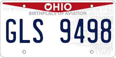 OH license plate GLS9498