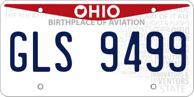 OH license plate GLS9499