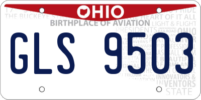 OH license plate GLS9503