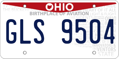 OH license plate GLS9504