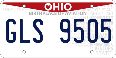 OH license plate GLS9505