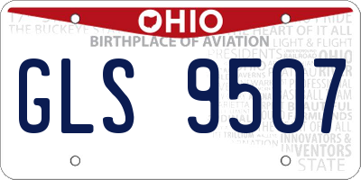 OH license plate GLS9507