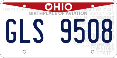 OH license plate GLS9508
